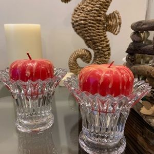 2 Crystal Candle Holders